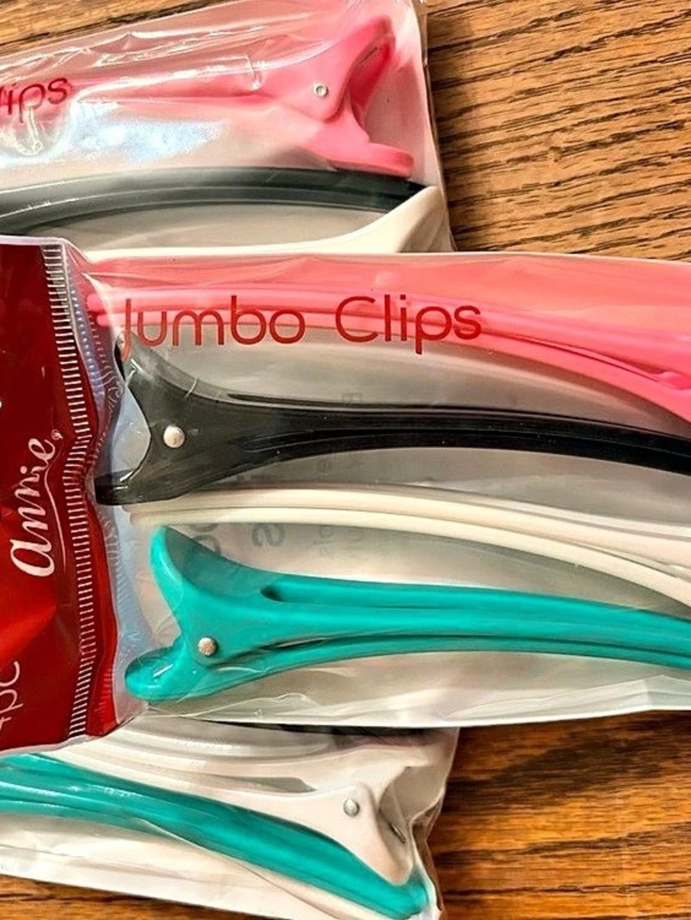 Annie Jumbo Hair Clips 4pc Pink & Turquoise
